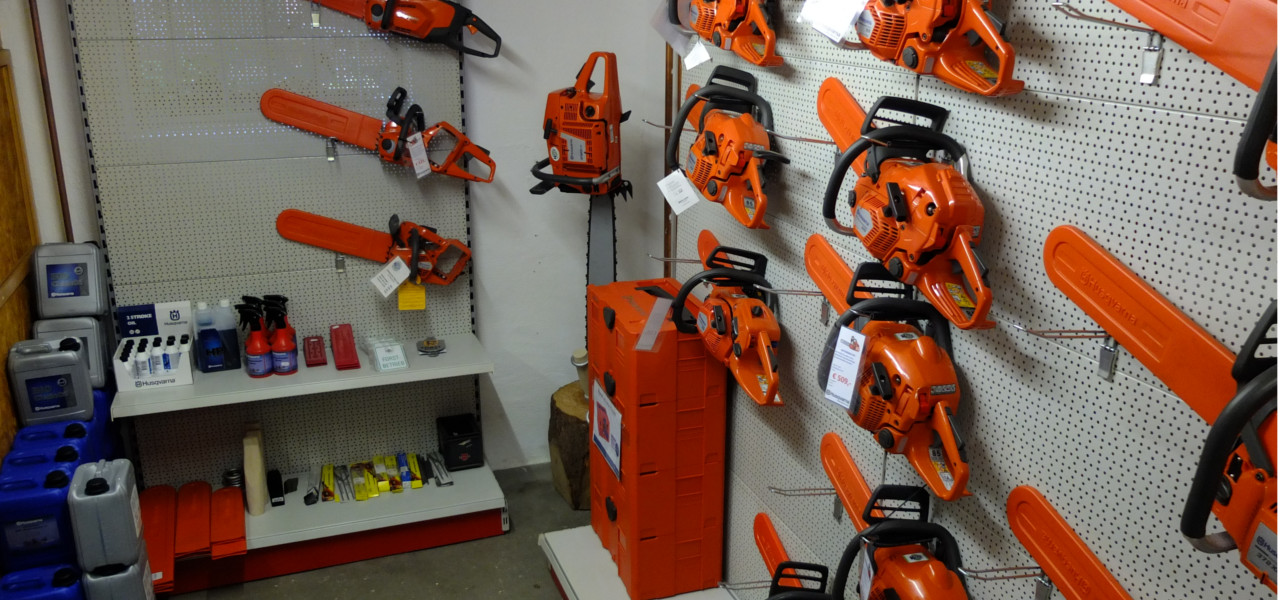 Verkaufsraum Motorsägen